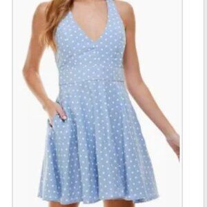 City Studio Bow Halter Fit and Flare Casual Mini Dress